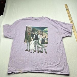 Beastars anime unisex Light Purple T-Shirt 2X 2XL lavender wolf bunny dog deer